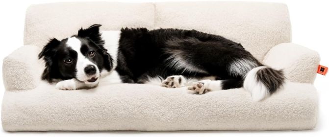 MEWOOFUN Washable Small Dog Bed - 25.6x19.7x7.9 Inch Waterproof Pet Bed With Removable Cover & Non-Slip Bottom For Puppies & Kittens Grey (Option: WP161)