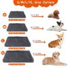 Dog Bed Soft Plush Cushion Cozy Warm Pet Crate Mat Dog Carpet Mattress with Long Plush for S/M Dogs