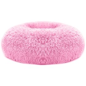 Pet Dog Bed Soft Warm Fleece Puppy Cat Bed Dog Cozy Nest Sofa Bed Cushion For S/M Dog (Option: PetCalmingBedPinkL)