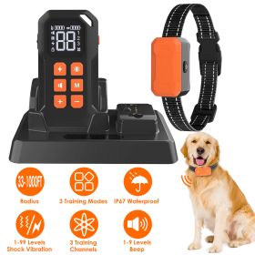 2 In 1 Wireless Electric Dog Fence With Training Collar IP67 Waterproof Pet Beep Vibration Shock Boundary Containment System for Small Medium Large Do (Option: DogFence1Collar)