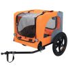 Outdoor Heavy Duty Collapsible Pet Bike Trailer with 16-Inch All-Terrain Wheels & Universal Hitch ��� Foldable Dog/Cargo Carrier Cart for Bicycles