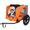 Outdoor Heavy Duty Collapsible Pet Bike Trailer with 16-Inch All-Terrain Wheels & Universal Hitch ��� Foldable Dog/Cargo Carrier Cart for Bicycles